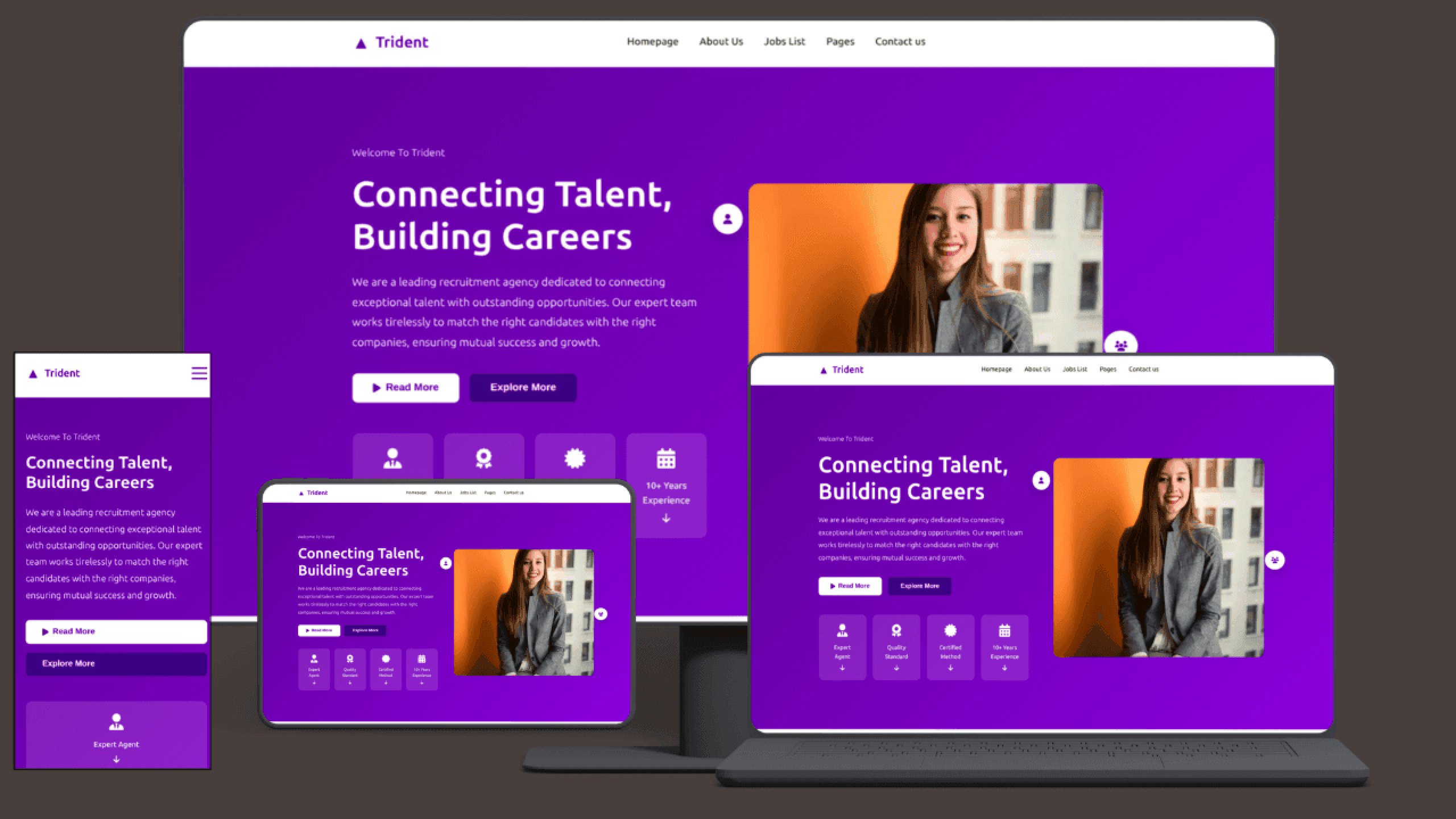 HTML CSS JS Modern Recruitment Agency Website Template Free Source Code